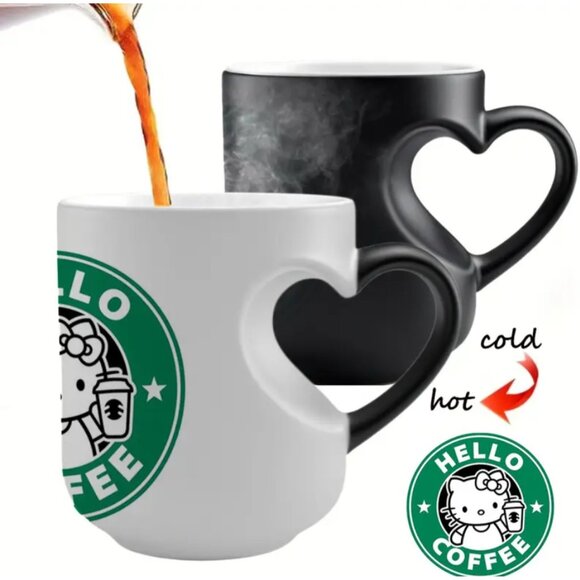 Hello Kitty Color Changing Cup Heat Magic Ceramic Coffee Mug 11oz Christmas Gift - Picture 1 of 3